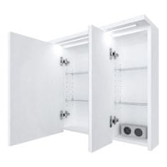 BPS-koupelny Zrcadlová skříňka závěsná s LED osvětlením Gary W 80 ZS