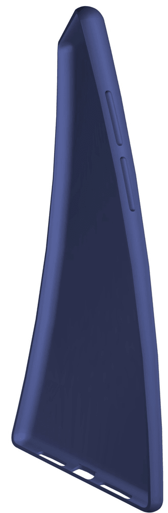 Levně Spello Silk Matt kryt s kroužkem pro Samsung Galaxy A22 5G 58410101300003 - černá/modrý kroužek