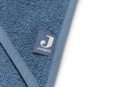 Jollein Osuška s kapucí froté 75x75 cm Jeans Blue