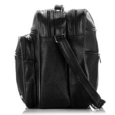 PAOLO PERUZZI Pánská kožená taška přes rameno B-10 Black