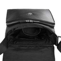 Brødrene Pánská kožená černá taška přes rameno G-03