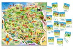 Castorland Puzzle Vzdělávací mapa Polsko 100 dílků + 28 naučných dílů