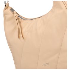 DIANA & CO Pohodová dámská koženková kabelka přes rameno Edula, světlá meruňková