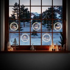 FLHF VÁNOČNÍ MĚSTO Vánoční dekorace transparentní barva pro interiér ameliahome