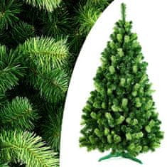 FLHF Vánoční stromek DARIA v lahvově zelené barvě v klasickém stylu 220 dekoračních prvků