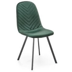 Halmar Jídelní židle K462 - tmavě zelená / černá