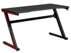 KONDELA Herní stůl Mackenzie 140 - černý / červený
