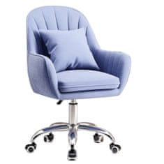 KONDELA Kancelářská židle Klian - modrá (Velvet) / chrom