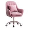 Kancelářská židle Klian - růžová (Velvet) / chrom
