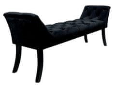 KONDELA Čalouněná lavice Hemy typ 1 - černá (Velvet) / černá