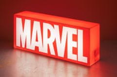 CurePink Stolní dekorativní lampa Marvel Comics: Logo (30 x 12 cm)