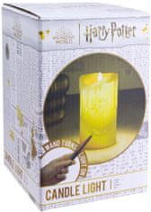CurePink Stolní dekorativní lampa s ovladačem Harry Potter: Svička a magická hulka (výška 12 cm)