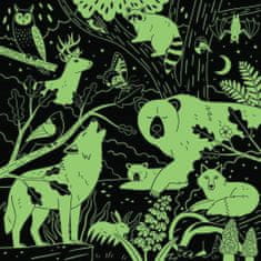 Mudpuppy Puzzle lesní zvířátka - svítící ve tmě 500 dílků