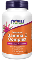 NOW Foods Advanced Gamma E Complex (komplex vitamínu E), 120 kapslí