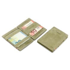 Garzini Kožená vysouvací peněženka na karty Cavare Vintage Olive Green