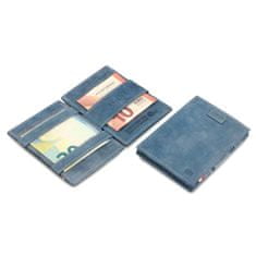 Garzini Kožená vysouvací peněženka na karty Cavare Vintage Sapphire Blue