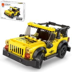Wange Wange Supercar stavebnice Jeep žlutý kompatibilní 122 dílů