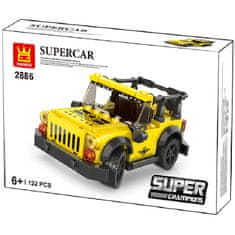 Wange Wange Supercar stavebnice Jeep žlutý kompatibilní 122 dílů