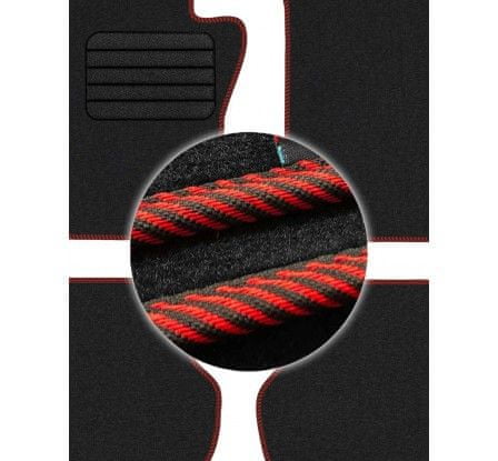 E&N Autoparts Koberce textilní AUDI Q2 2016 - červené prešívanie