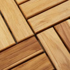 Greatstore Terasové dlaždice 20 ks 30 x 30 cm masivní teakové dřevo