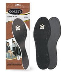 Corbby Černé kožené vložky do bot na latexu 41-42