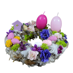 Velikonoční dekorace-věneček na stůl