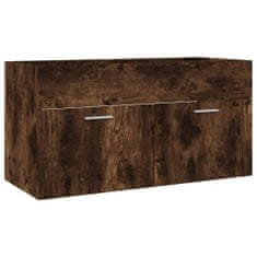 shumee 2dílný set koupelnového nábytku kouřový dub kompozitní dřevo
