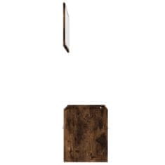 shumee 2dílný set koupelnového nábytku kouřový dub kompozitní dřevo