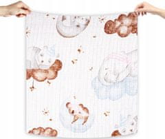 BabyBoom Bavlněná tetra plenka Spící zvířátka