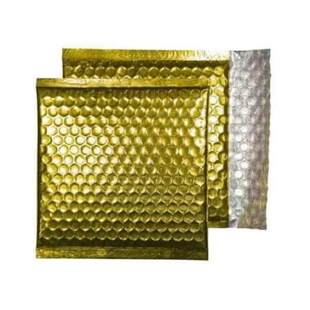 BLAKE Obálka, třpytivá zlatá, bublinková, CD, 165 x 165 mm, MBGOL165