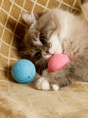 Japan Premium Hračka pro kočky a koťata, barevná klubíčka se zvukem, 2 kusy