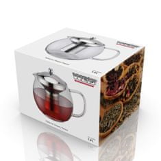 Weis Konvice na čaj s filtrem, nerez / borosilikátové sklo, 1000 ml