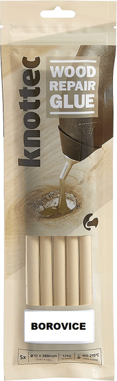Power Adhesives KNOTTEC Tmel na dřevo, vypadlé suky a praskliny, 5 ks tyčinek