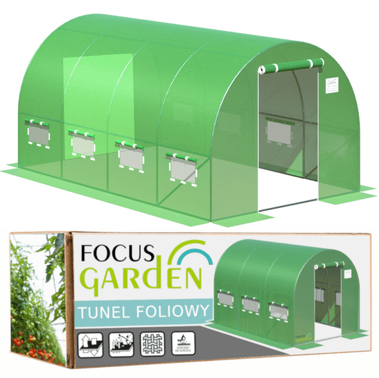 Focus Garden Dvoudveřový tunel 3X6X2 - 18 m2 zelený