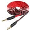 HOCO propojovací kabel 3,5mm na 3,5mm 1m - Černá/Červená KP25169