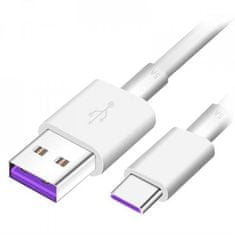 rychlonabíjecí USB-C datový kabel 1m 5A - Bílá KP25170