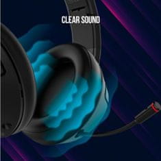 LORGAR herní headset Noah 701, BT 5.0 + USB dongle 2,4Ghz, až 40 hodin, 3D sound