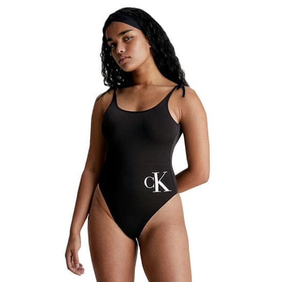 Calvin Klein Dámská sada - jednodílné plavky, čelenka a osuška KW0KW02087-BEH