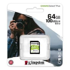 Kingston Canvas Select Plus U1/SDXC/64GB/100MBps/UHS-I U1 / Class 10