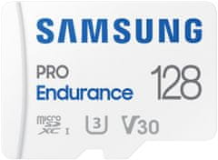 Samsung PRO Endurance MicroSDXC 128GB + SD Adaptér / CL 10 UHS-I U3 / V30