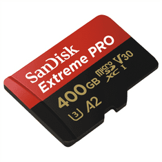 SanDisk Extreme Pro microSDXC 400 GB 170 MB/s A2 C10 V30 UHS-I U3, adapte, NÁHRADA 214506