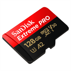 SanDisk Extreme PRO microSDXC 128GB + SD Adapter 200MB/s and 90MB/s A2 C10 V30 UHS-I U3