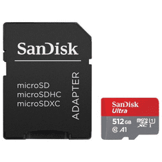 SanDisk Ultra microSDXC 512 GB + SD Adapter 150 MB/s A1 Class 10 UHS-I