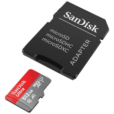 SanDisk Ultra microSDXC 512 GB + SD Adapter 150 MB/s A1 Class 10 UHS-I