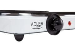Adler Elektrický sporák AD 6504, 2 varné zóny, 2250W bílý