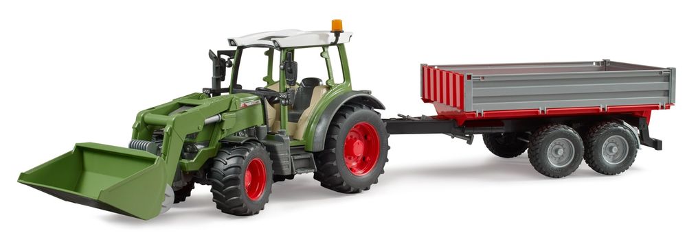 Levně Bruder 2182 Fendt Vario 211 traktor s vlekem a nakladačem