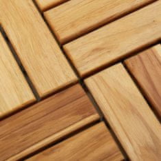 Greatstore Terasové dlaždice 30 ks 30 x 30 cm masivní teakové dřevo
