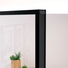 Greatstore Interiérové dveře černé 102x201,5 cm tvrzené sklo a hliník úzké