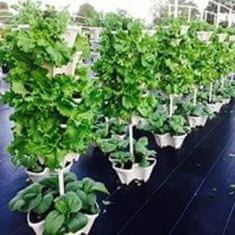 HOME & MARKER® Samozavlažovací Květináč na Pěstování rostlin, Venkovní květináč na pěstování až 21 rostlin, Multifunkční Plastový Květináč (3ks) | PLANTUP Bílá