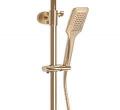 REA Sprchový set s termostatem Tom - dešťová a ruční sprcha zlatá